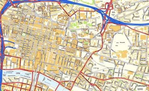 glasgow street map city centre